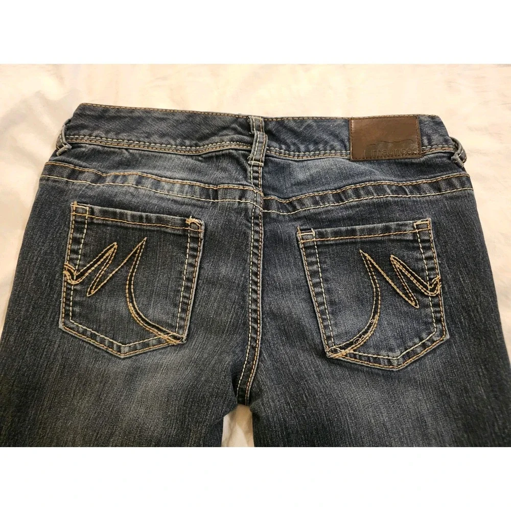 Maurices Women's Dark Wash Bootcut Jeans Size 12 Short Stretch Denim‎
